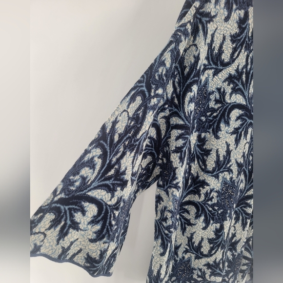 Peruvian Connection open cardigan Size XL floral cotton - Picture 4 of 5